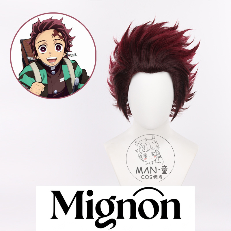 Anime Cosplay Tanjiro - Demon Slayer Tanjiro Kamado Cosplay Wig