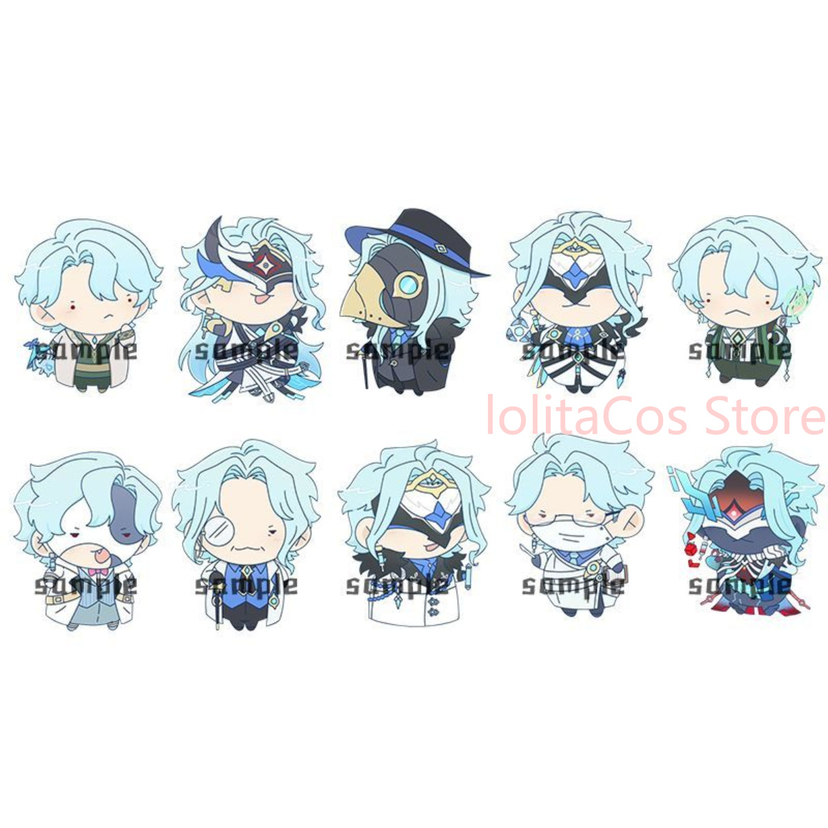 Anime Cosplay Kawaii - 10pcs Genshin Impact Il Dottore Kawaii
