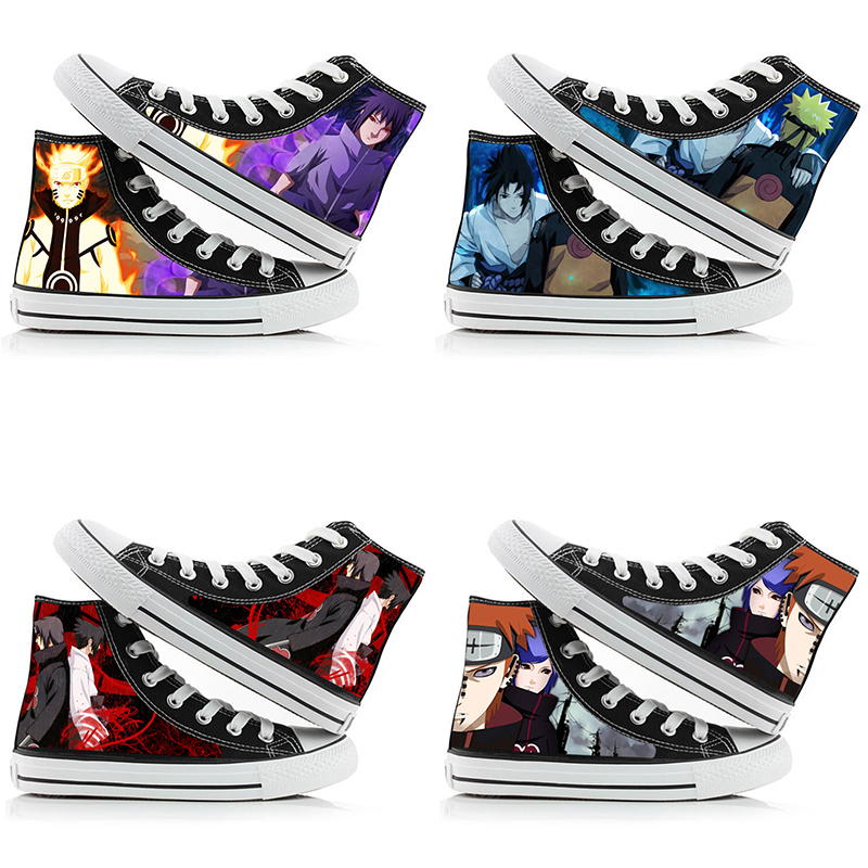 Anime Cosplay Couples Ideas - Naruto Uzumaki High-Top Canvas Shoes Men