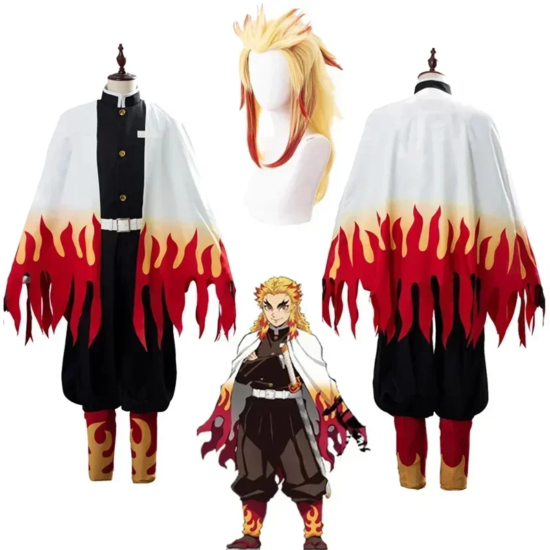 Anime Cosplay Demon Slayer - Rengoku Kyoujurou Fantasy Wigs Outfits Anime