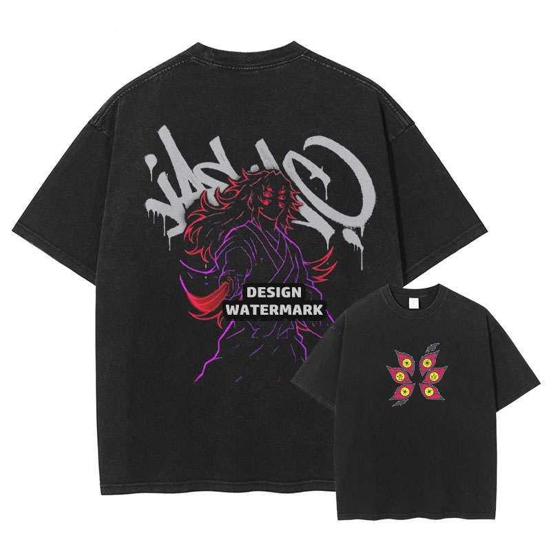 Anime Cosplay Tanjiro - Anime Kokushibo T Shirt D-Demon Slayer