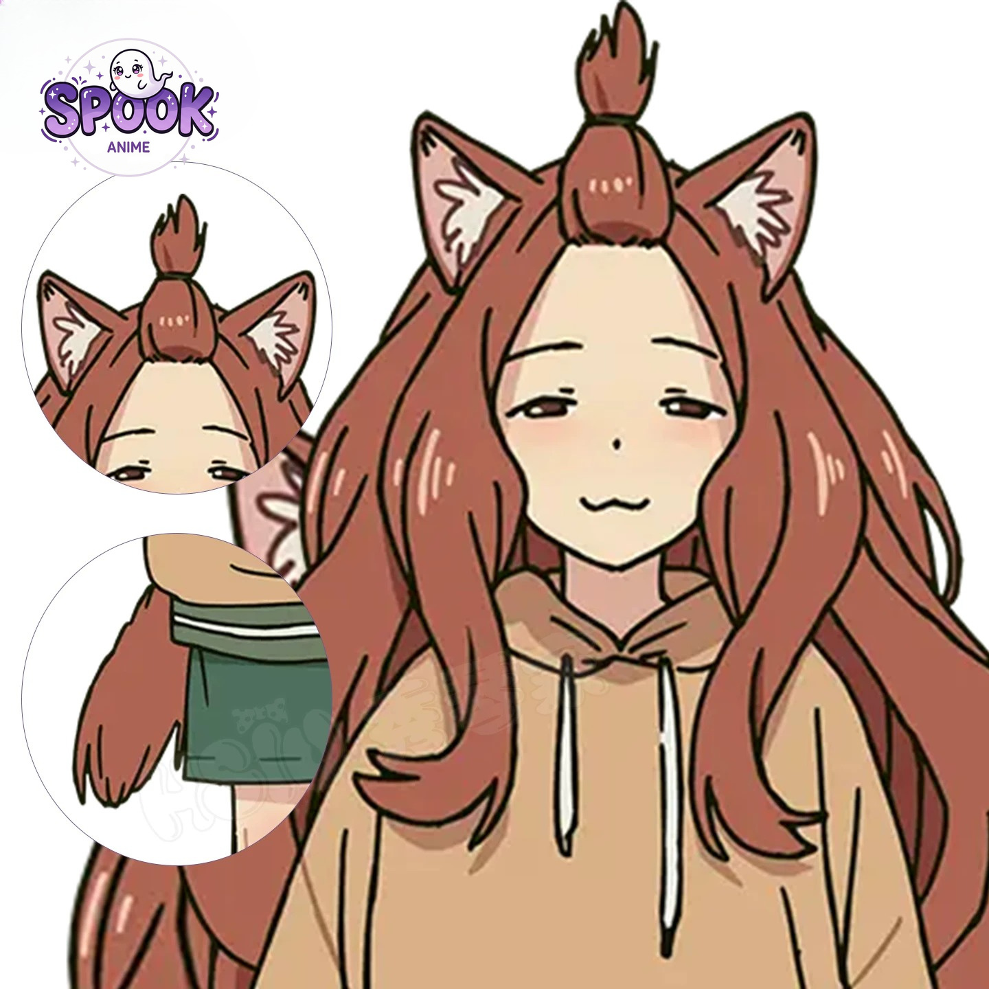 Anime Cosplay Long Hair - Brown Long Wig Masuko Yaku Neko