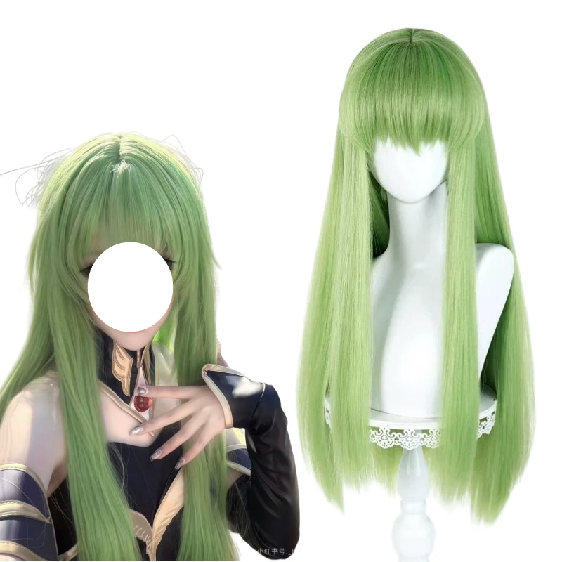 Anime Cosplay Long Hair - Anime CC Cosplay Green Wig Long