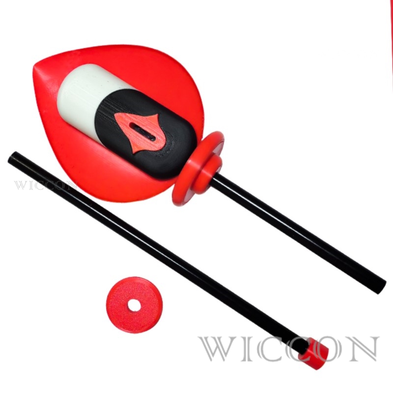 Anime Cosplay Glasses - Alastor Cosplay Microphone Cane Headgear Glasses
