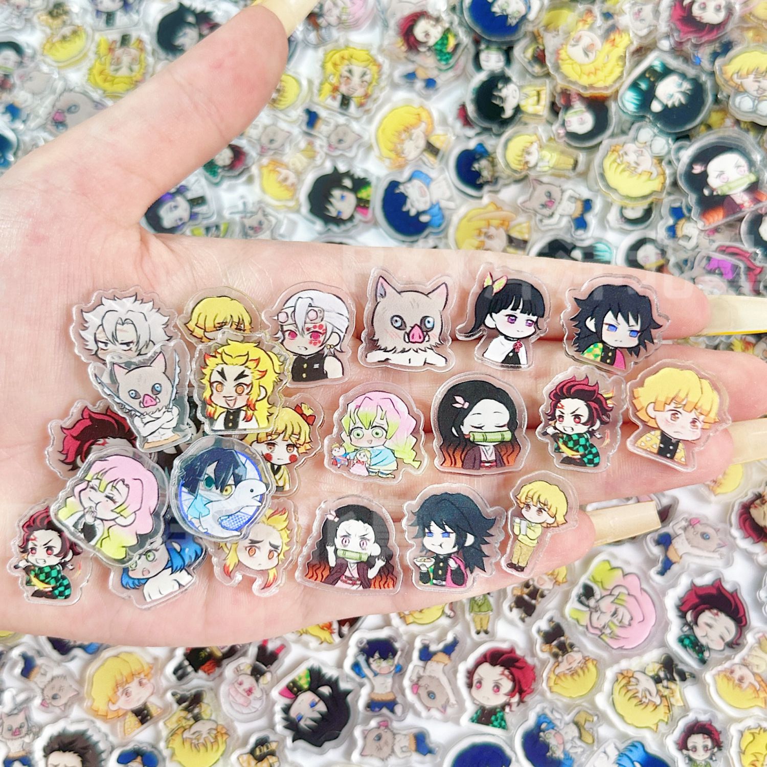 50/100Pcs 1/2cm Mini Demon Sla - Anime Cosplay Demon Slayer review and price