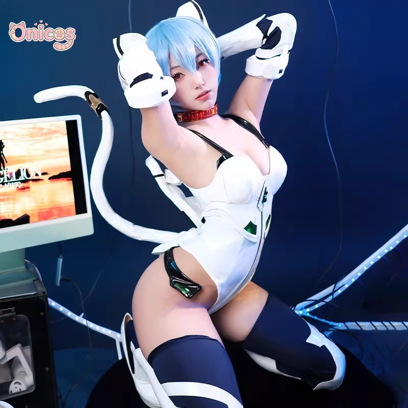 Ayanami Rei Cat Ear Anime Cosp - Anime Cosplay Girl review and price