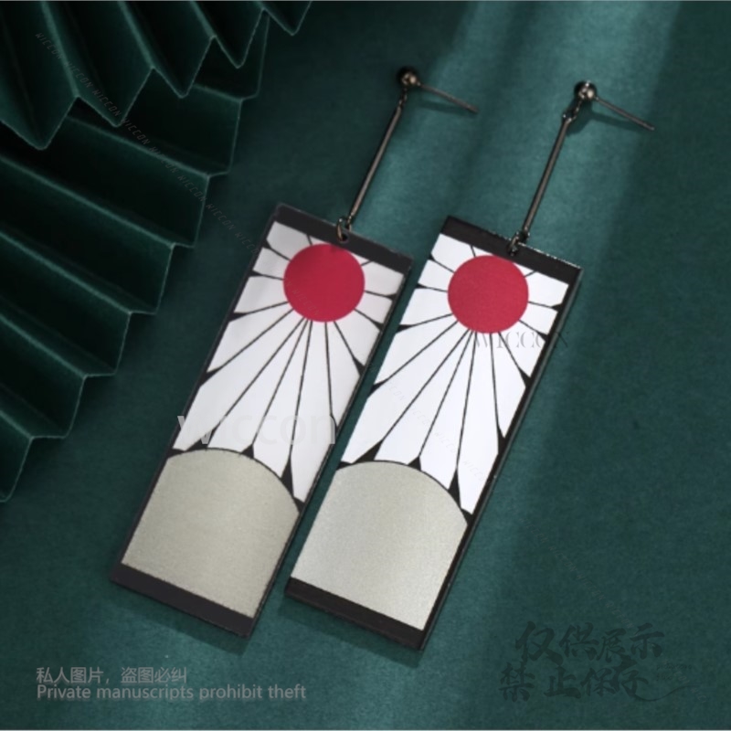 Acrylic Earrings Ear Clips Sty - Anime Cosplay Demon Slayer review and price