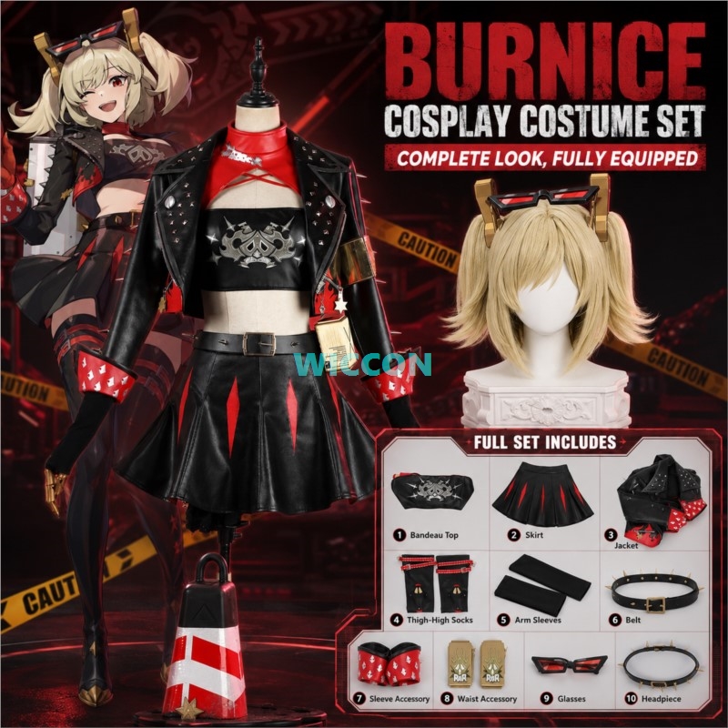 Burnice White Cosplay Costume  - Anime Cosplay Glasses review and price
