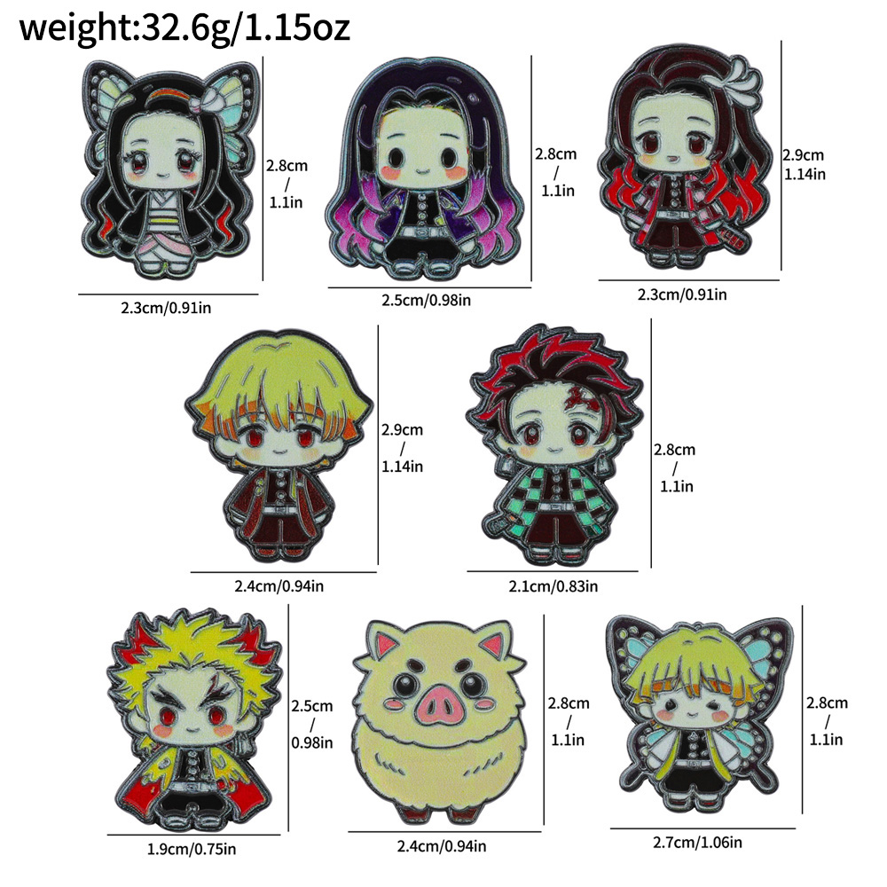 8pcs Anime Demon Slayer Enamel - Anime Cosplay Demon Slayer review and price