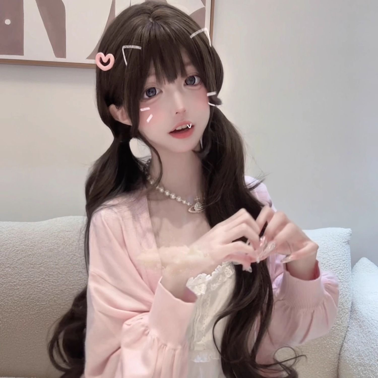 75cm Synthetic Long Wavy Lolit - Anime Cosplay Girl Photo review and price