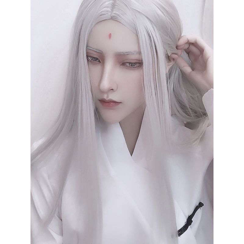 Men Hanfu Long Straight Hair A - Anime Cosplay Long Hair review and price