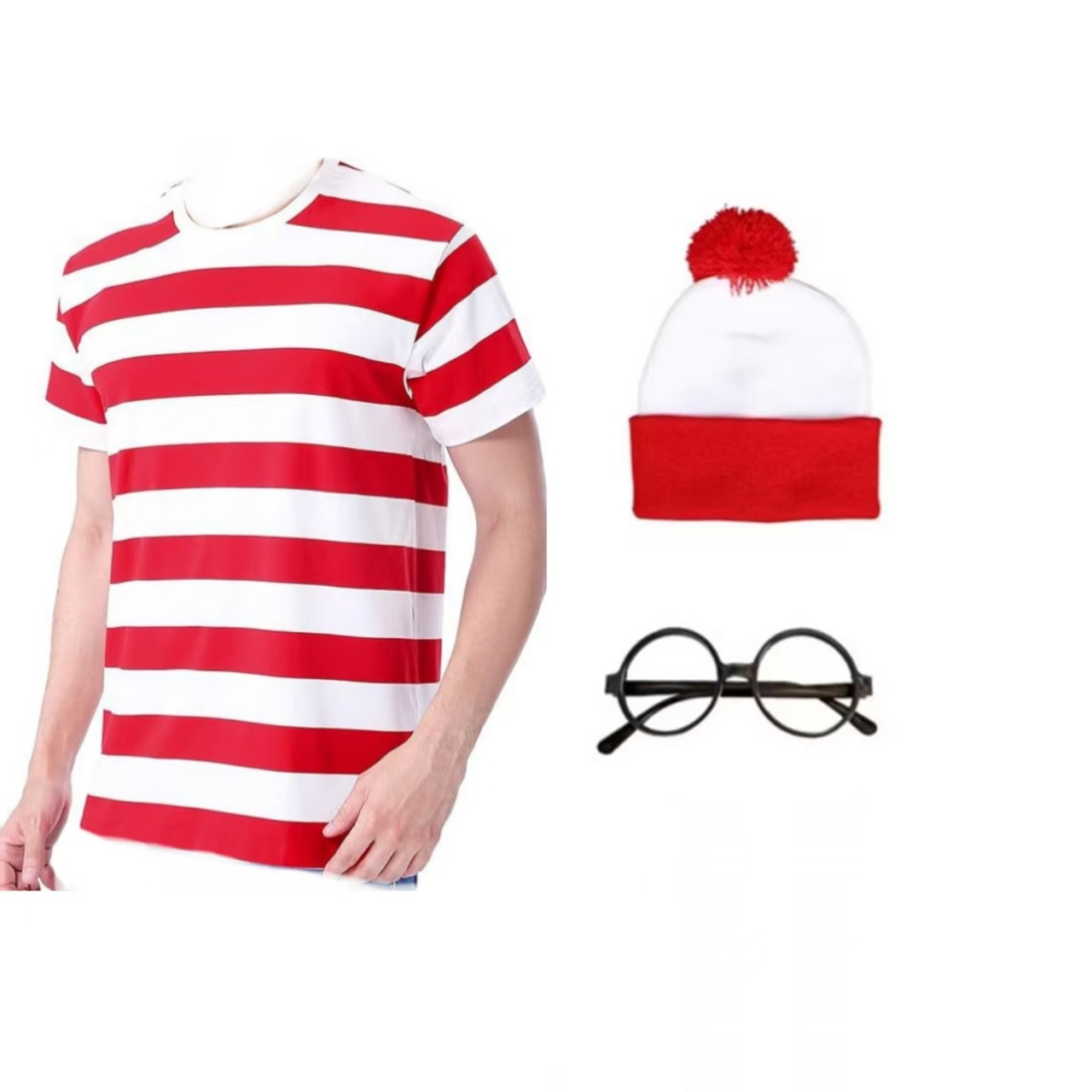 WHH Cartoon Character Waldo Co - Anime Cosplay Glasses review and price