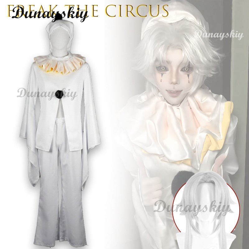 Pierrot Freak Party White Clow - Anime Cosplay Long Hair review and price